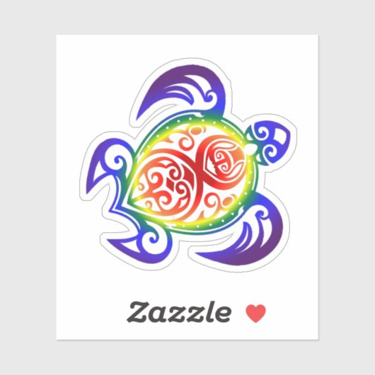 Rainbow Turtle Pride Sticker (Vel)