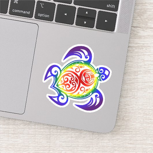 Rainbow Turtle Pride Sticker (Detail)