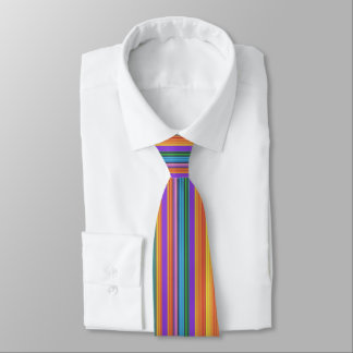 Rainbow Tutti Fruiti Striped Necktie Stropdas
