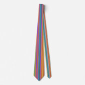 Rainbow Tutti Fruiti Striped Necktie Stropdas (Voorkant)
