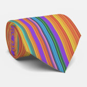 Rainbow Tutti Fruiti Striped Necktie Stropdas (Opgerold)