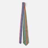 Rainbow Tutti Fruiti Striped Necktie Stropdas (Achterkant)