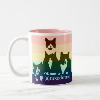 Rainbow TuxedoTrio-mok Tweekleurige Koffiemok