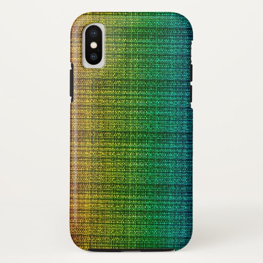 Rainbow Tweed Fabric Kijk gepatenteerd Case-Mate iPhone Case (Achterkant)