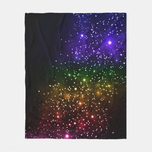Rainbow Twilight Fleece Deken (Voorkant)