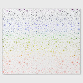 🌈✨ Rainbow Twinkling Stars Galaxy Cadeaupapier (Vlak)