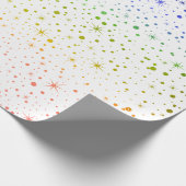 🌈✨ Rainbow Twinkling Stars Galaxy Cadeaupapier (Hoek)