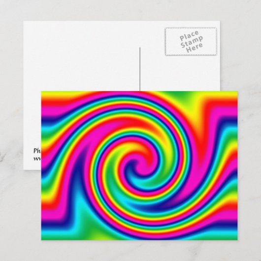 Rainbow Twirl Briefkaart (Voorkant / Achterkant)