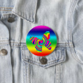 Rainbow Twirl Butterfly Ronde Button 7,6 Cm (In situ)