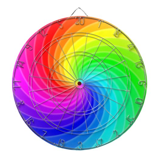 Rainbow Twirl Dartbord (Voorkant)