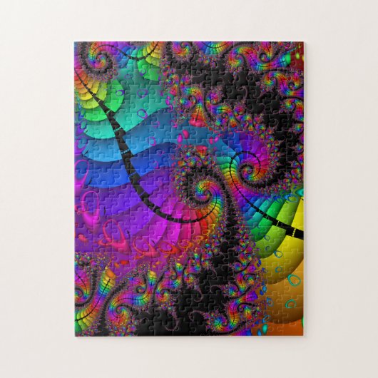 Rainbow Twirl Fractal Art Legpuzzel (Verticaal)