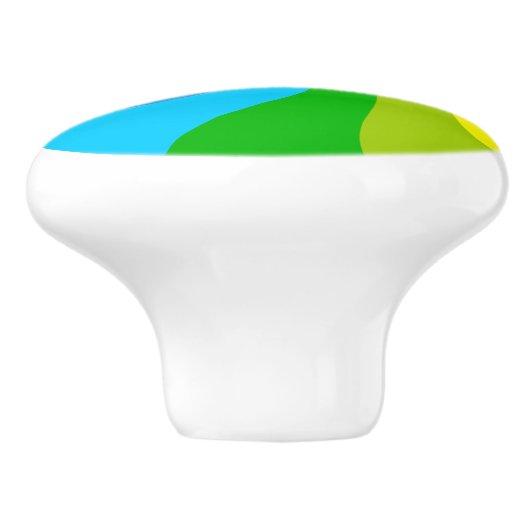 Rainbow Twirl Keramische Knop (Zijkant)