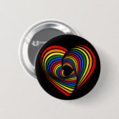 Rainbow Twist Heart Ronde Button 5,7 Cm (Voorkant /achterkant)
