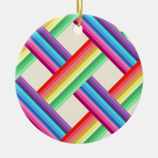 Rainbow Twist Keramisch Ornament (Voorkant)