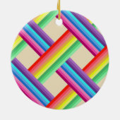 Rainbow Twist Keramisch Ornament (Achterkant)