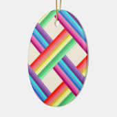 Rainbow Twist Keramisch Ornament (Links)