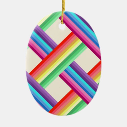Rainbow Twist Keramisch Ornament (Voorkant)
