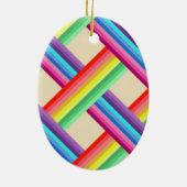 Rainbow Twist Keramisch Ornament (Achterkant)