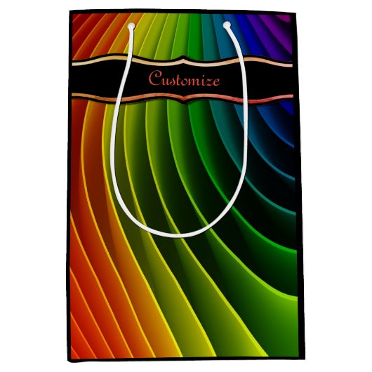 Rainbow Twist Medium Gift Bag Medium Cadeauzakje (Voorkant)