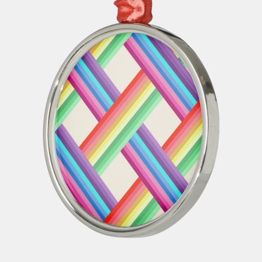 Rainbow Twist Metalen Ornament (Links)