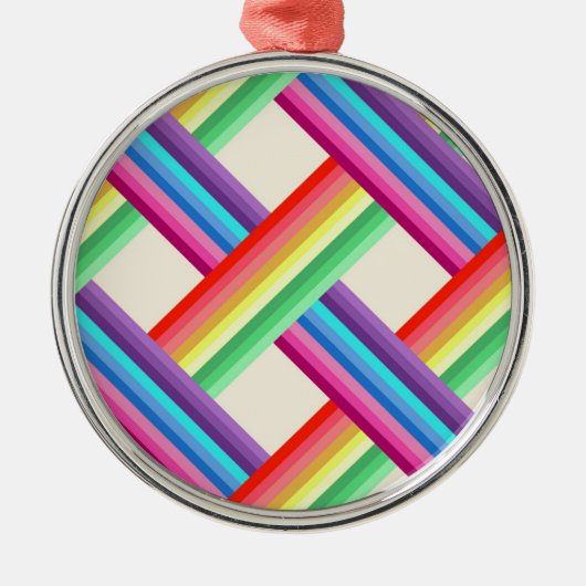 Rainbow Twist Metalen Ornament (Voorkant)