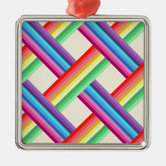 Rainbow Twist Metalen Ornament (Voorkant)