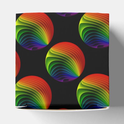 Rainbow Twist Orbs Cube Favor Box Bedankdoosjes (Bovenkant)