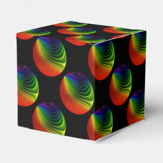 Rainbow Twist Orbs Cube Favor Box Bedankdoosjes (Achterkant)