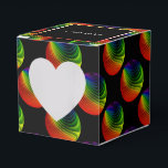 Rainbow Twist Orbs Hart Favor Box Bedankdoosjes<br><div class="desc">*Aanpassen door tekst toe te voegen.</div>
