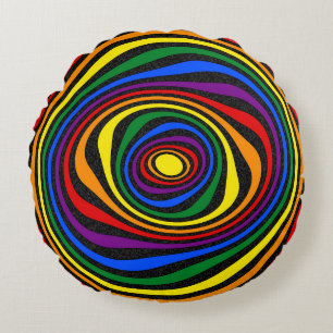 Rainbow Twist Round Pillow Rond Kussen