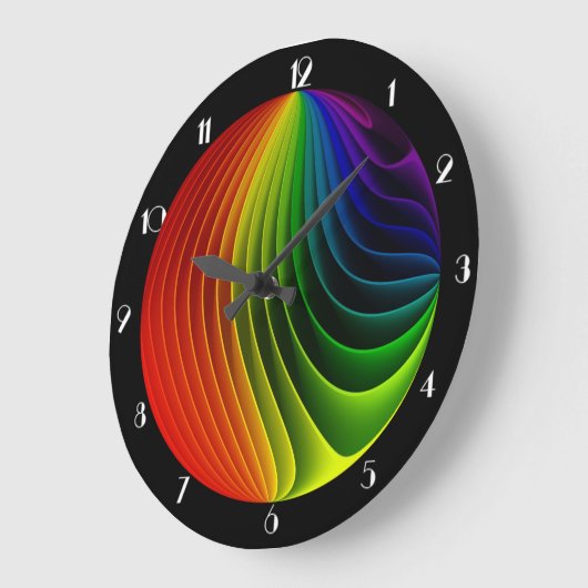 Rainbow Twist Round Wall klok (Hoek)