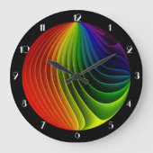 Rainbow Twist Round Wall klok (Voorkant)
