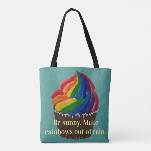 Rainbow Twist Sunny Tote Bag (Achterkant)