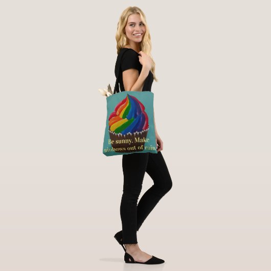 Rainbow Twist Sunny Tote Bag (Op model)