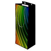 Rainbow Twist Wine Gift Bag Wijn Cadeautas (Achterkant Gekanteld)