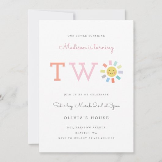 Rainbow Two Kind: zonneschijn Kaart (Voorkant)