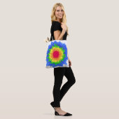 Rainbow Tye Die Colorful Challening Tote Bag (Op model)