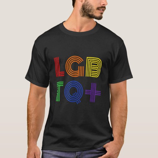 Rainbow Type LGBTQ Gay Pride Maand T-shirt (Voorkant)