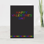 Rainbow Typography and Heart Gay Valentine Feestdagen Kaart (Voorkant)