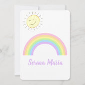 Rainbow-uitnodiging voor pasteelregenboog kaart (Achterkant)