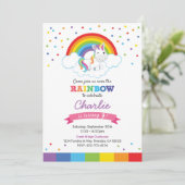 Rainbow-uitnodiging voor viering kaart (Staand voorkant)