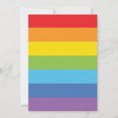 Rainbow-uitnodiging voor viering kaart (Achterkant)