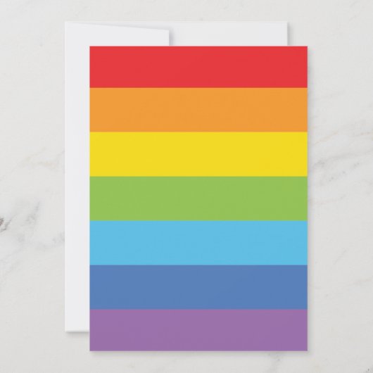 Rainbow-uitnodiging voor viering kaart (Achterkant)