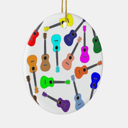 Rainbow Ukulele Keramisch Ornament (Rechts)