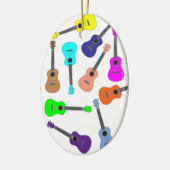 Rainbow Ukulele Keramisch Ornament (Links)