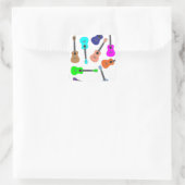 Rainbow Ukulele Vierkante Sticker (Tas)
