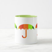 Rainbow Umbrella op witte achtergrond Mok (Midden)