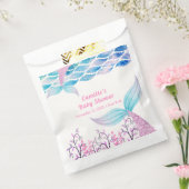 Rainbow Under Zee Mermaid Tail Baby shower Bedankzakje (Gezegeld)