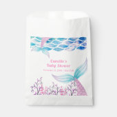 Rainbow Under Zee Mermaid Tail Baby shower Bedankzakje (Voorkant)