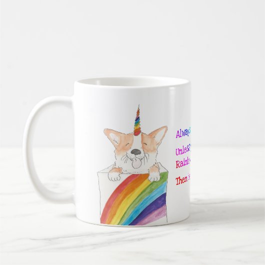 Rainbow unicorgi-mok koffiemok (Links)